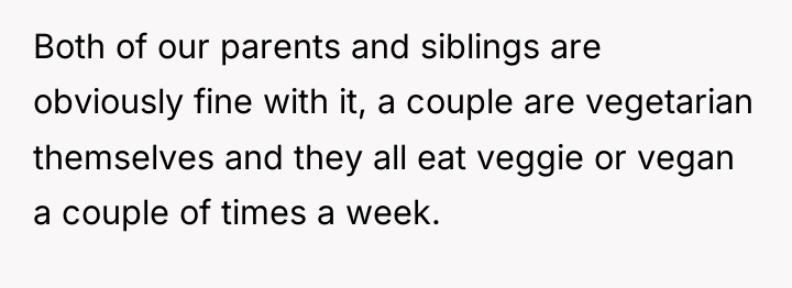 Both of our parents and siblings are obviously fine with...