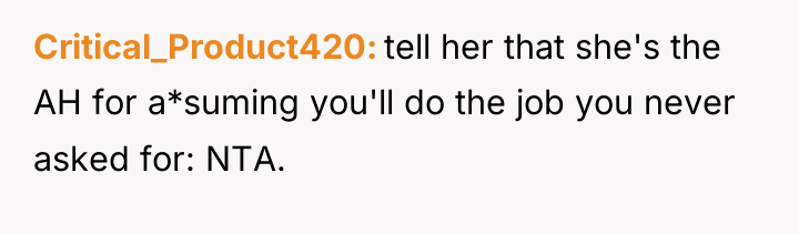 Critical_Product420 tell her that she's the AH for a*suming you'll...