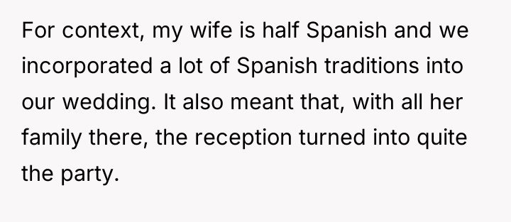 For context, my wife is half Spanish and we incorporated...