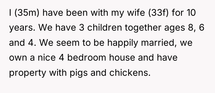 I (35m) have been with my wife (33f) for 10...