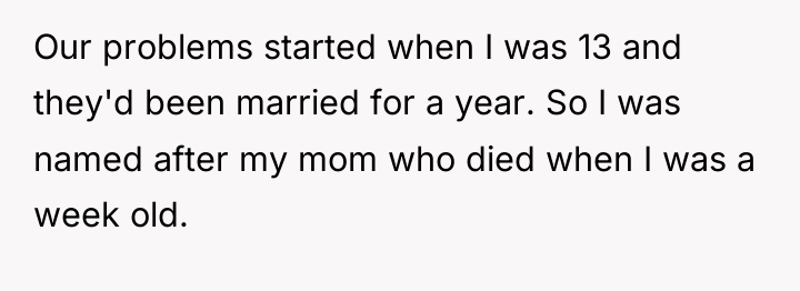 Our problems started when I was 13 and they'd been...