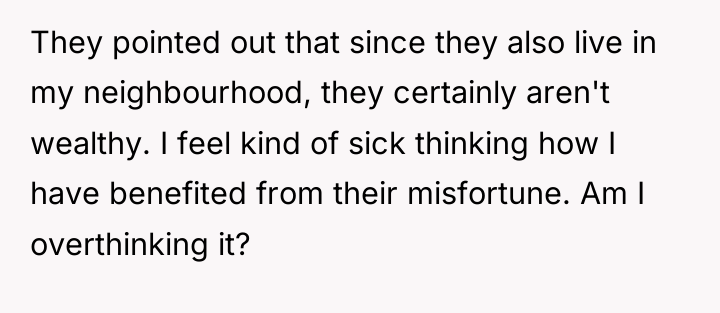 They pointed out that since they also live in my...