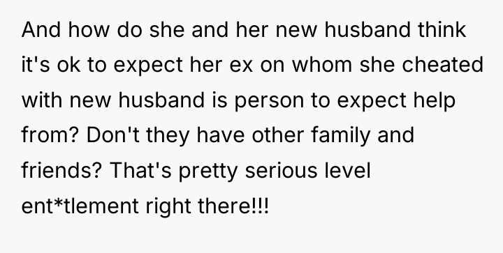 And how do she and her new husband think it's...