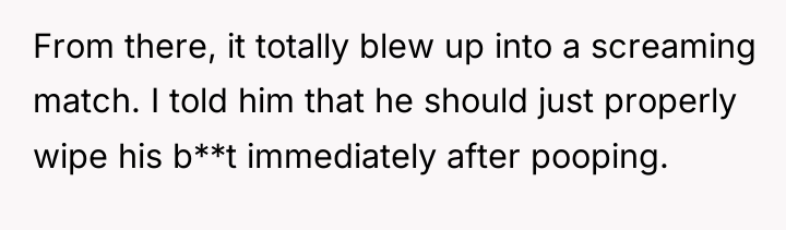From there, it totally blew up into a screaming match....