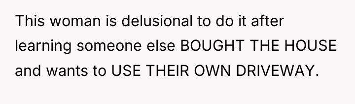 This woman is delusional to do it after learning someone...