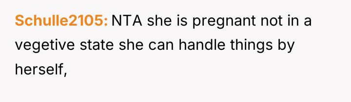 Schulle2105 NTA she is pregnant not in a vegetive state...