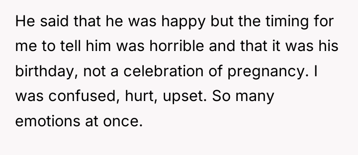 He said that he was happy but the timing for...
