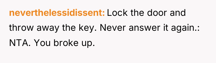 neverthelessidissent Lock the door and throw away the key. Never...
