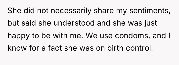 She did not necessarily share my sentiments, but said she...