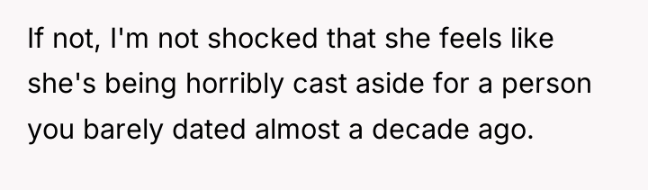 If not, I'm not shocked that she feels like she's...