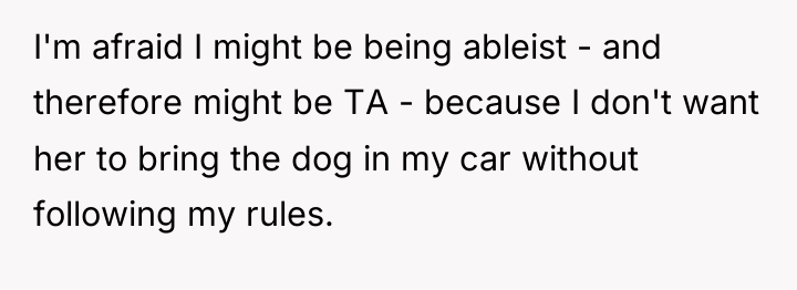 I'm afraid I might be being ableist - and therefore...
