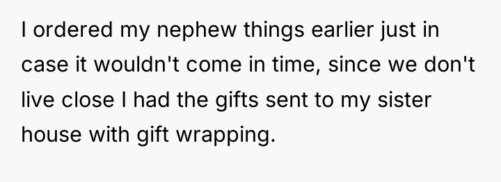 I ordered my nephew things earlier just in case it...