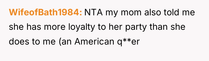 WifeofBath1984 NTA my mom also told me she has more...