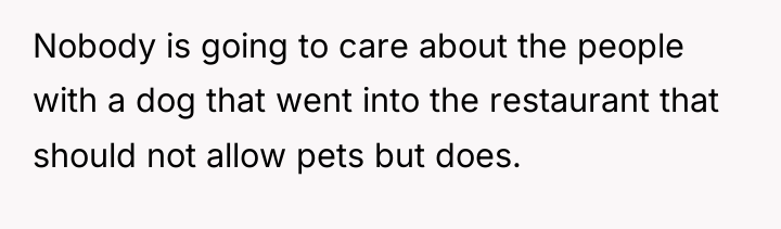 Nobody is going to care about the people with a...