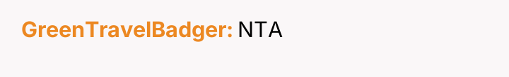 GreenTravelBadger NTA