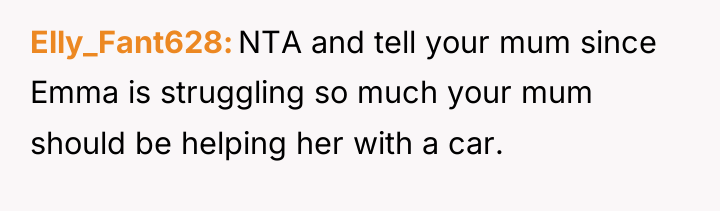Elly_Fant628 NTA and tell your mum since Emma is struggling...