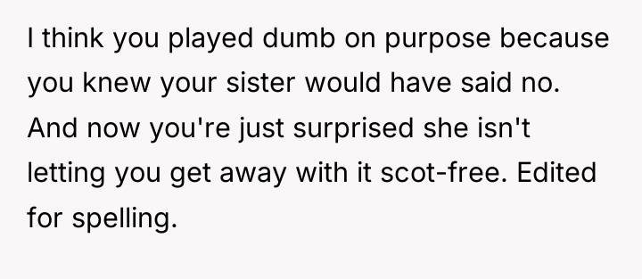 I think you played dumb on purpose because you knew...