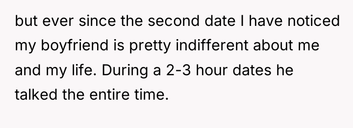 but ever since the second date I have noticed my...