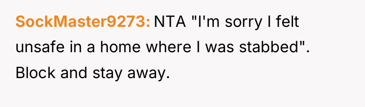 SockMaster9273 NTA "I'm sorry I felt unsafe in a home...