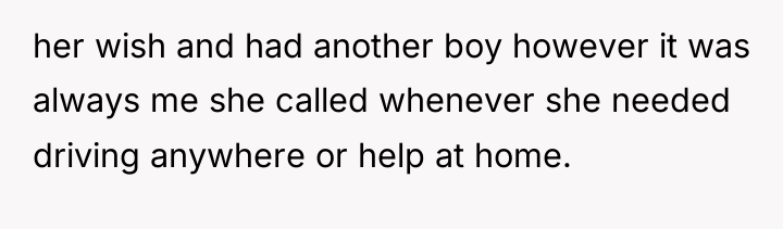 her wish and had another boy however it was always...