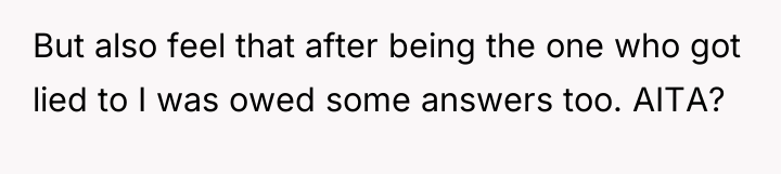 But also feel that after being the one who got...