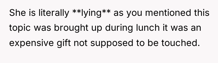 She is literally **lying** as you mentioned this topic was...