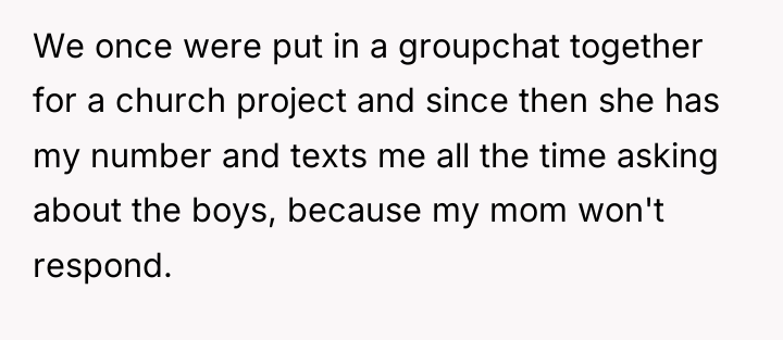 We once were put in a groupchat together for a...