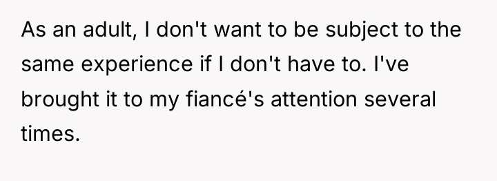 As an adult, I don't want to be subject to...