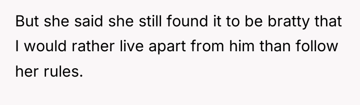 But she said she still found it to be bratty...
