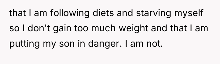 that I am following diets and starving myself so I...