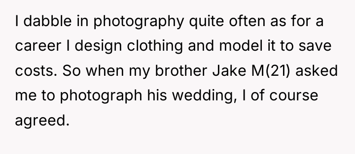 I dabble in photography quite often as for a career...