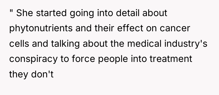 " She started going into detail about phytonutrients and their...