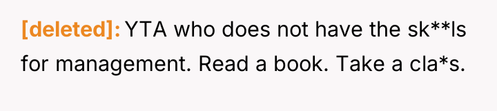 [deleted] YTA who does not have the sk**ls for management....