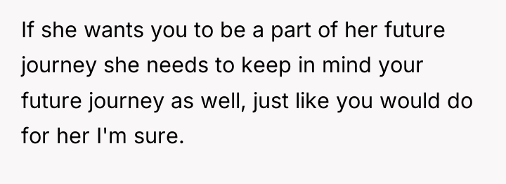 If she wants you to be a part of her...
