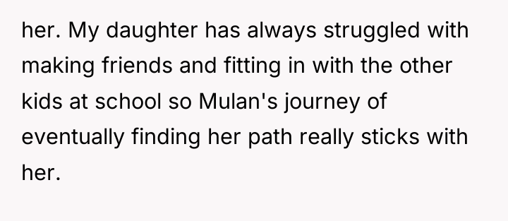 her. My daughter has always struggled with making friends and...