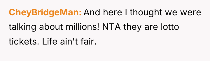 CheyBridgeMan And here I thought we were talking about millions!...