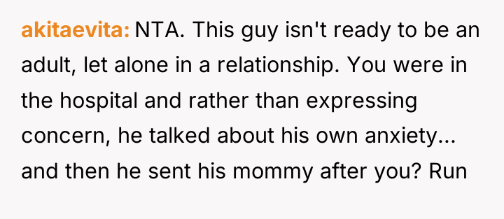 akitaevita NTA. This guy isn't ready to be an adult,...