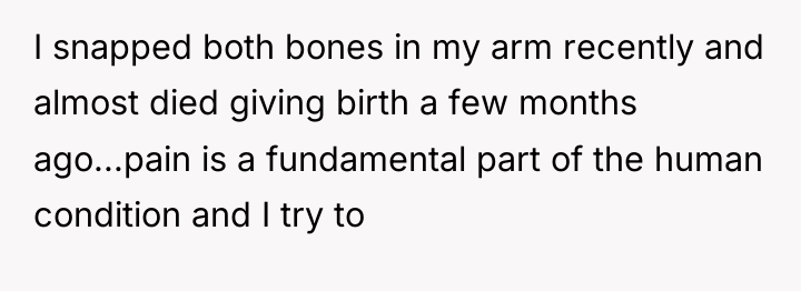 I snapped both bones in my arm recently and almost...