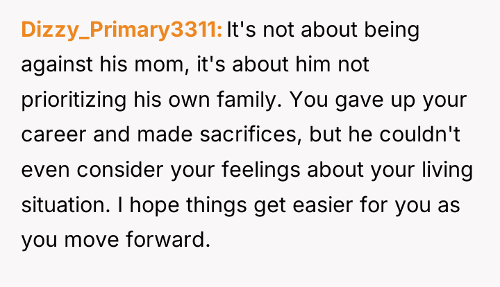 Dizzy_Primary3311 It's not about being against his mom, it's about...