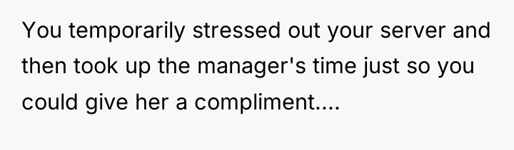You temporarily stressed out your server and then took up...
