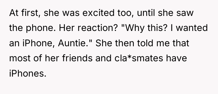 At first, she was excited too, until she saw the...