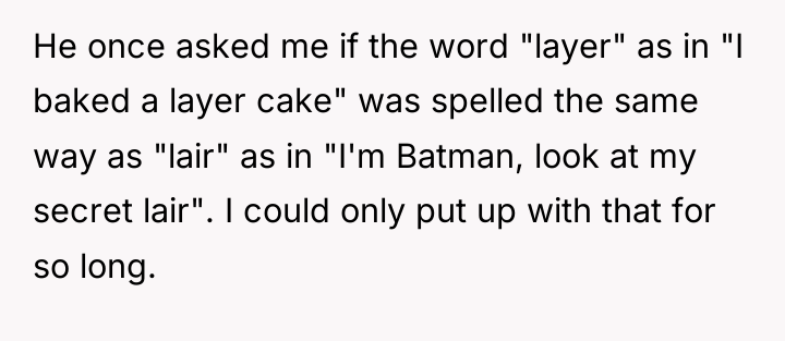 He once asked me if the word "layer" as in...