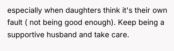 especially when daughters think it's their own fault ( not...