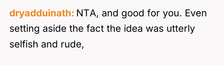 dryadduinath NTA, and good for you. Even setting aside the...