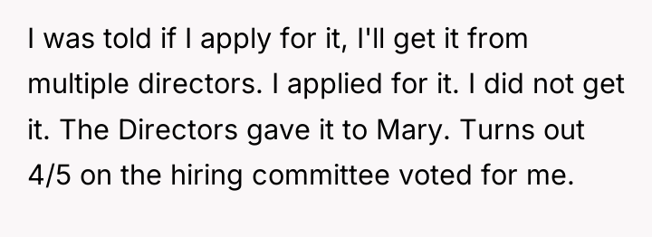 I was told if I apply for it, I'll get...