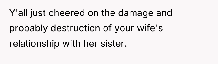 Y'all just cheered on the damage and probably destruction of...