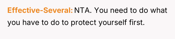 Effective-Several NTA. You need to do what you have to...