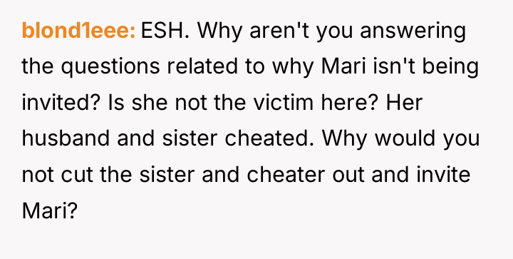 blond1eee ESH. Why aren't you answering the questions related to...