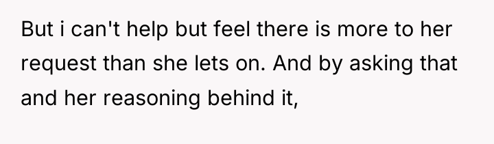 But i can't help but feel there is more to...