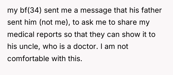 my bf(34) sent me a message that his father sent...